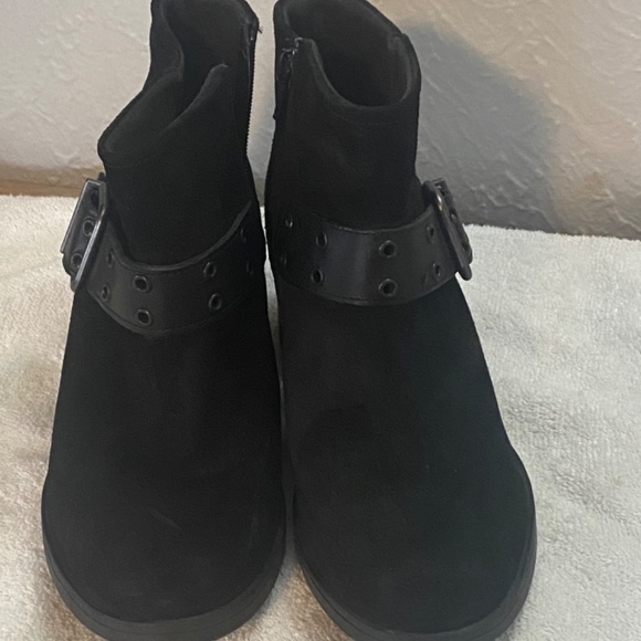 Clarks leather suede black boot - Picture 3 of 4